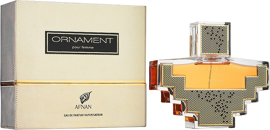 Afnan Perfumes, Ornament Pour Femme Carton and Bottle