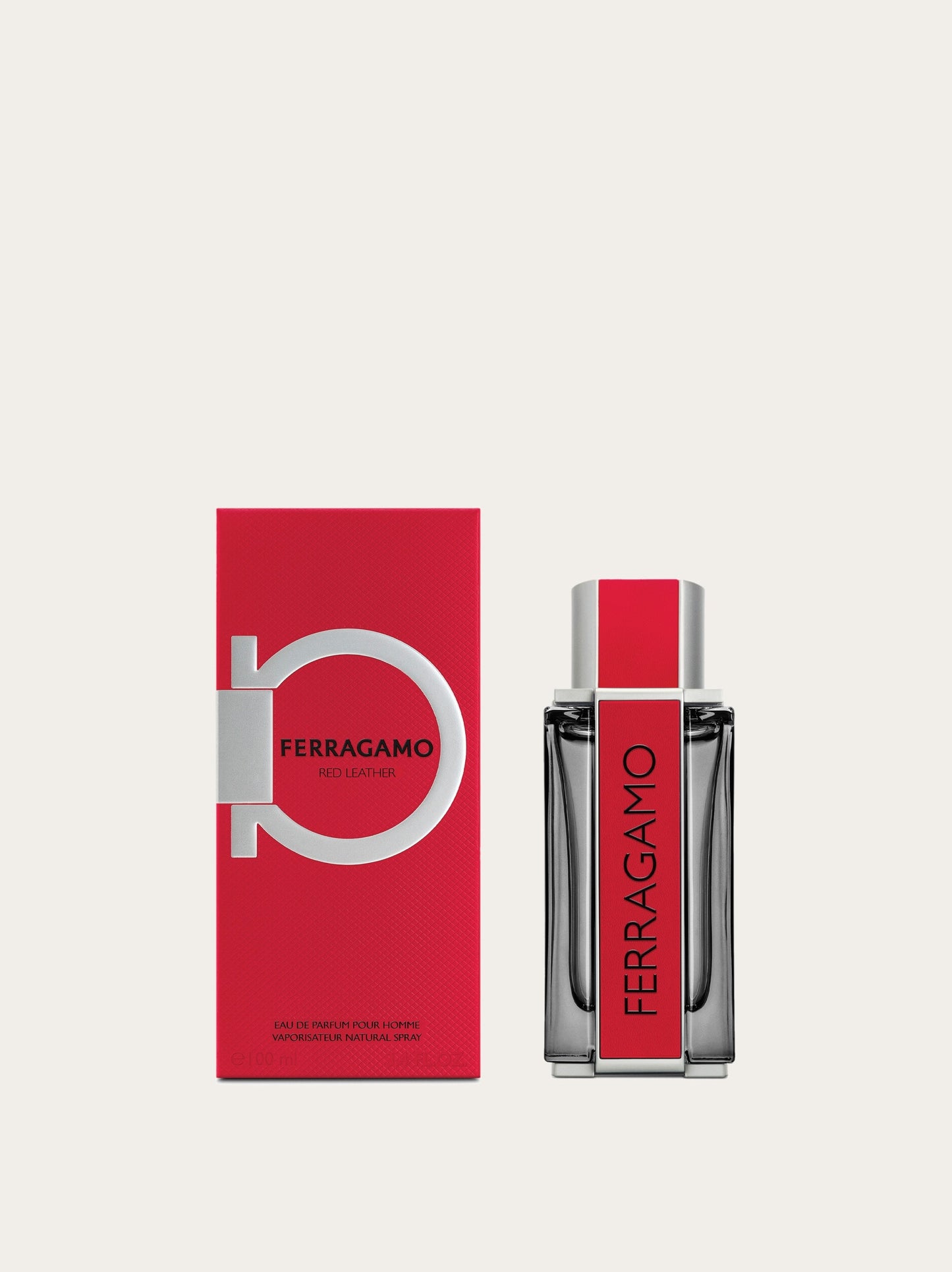 Ferragamo Red Leather Carton and Bottle