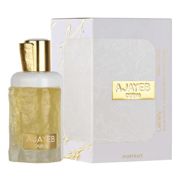 Lattafa Ajayeb Dubai Portrait Bottle and Carton