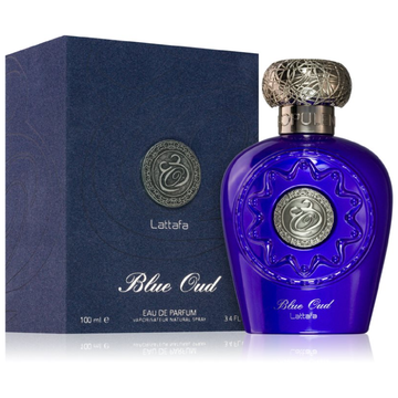 Lattafa Blue Oud Carton and Bottle
