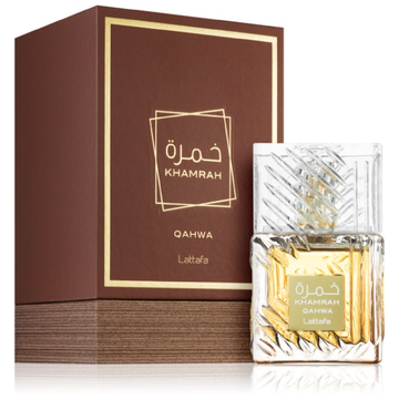Lattafa Khamarah bottle and carton