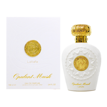 Lattafa Opulent Musk Carton and Bottle