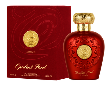 Lattafa Opulent Red Carton and Bottle