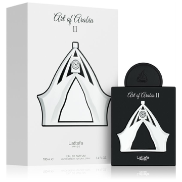 Lattafa Pride Art of Arabia II Carton and Bottle