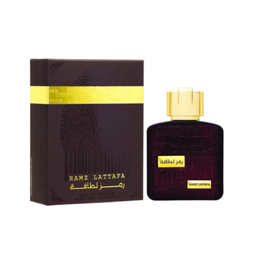 Lattafa Ramz Gold Carton and Bottle