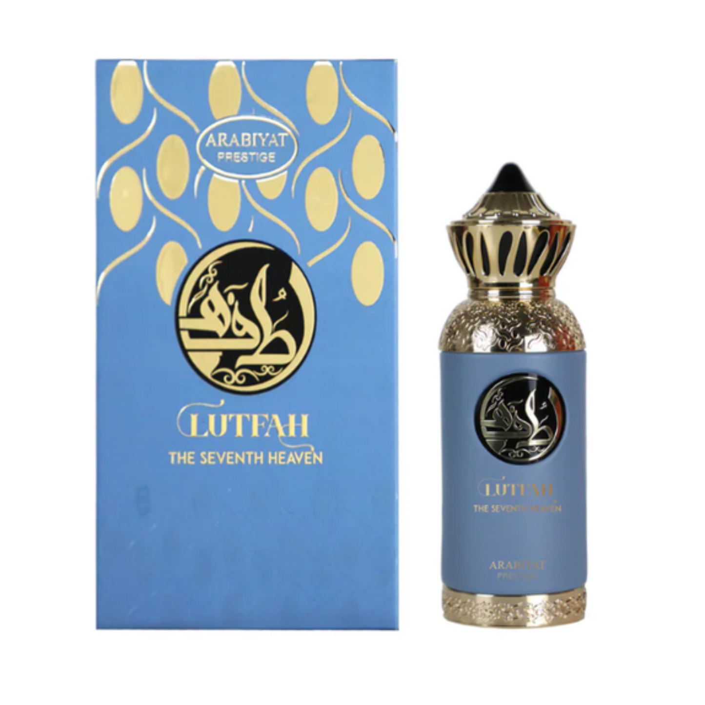 Perfume bottle and packaging of 'Lutfah' by Aramis on a white background