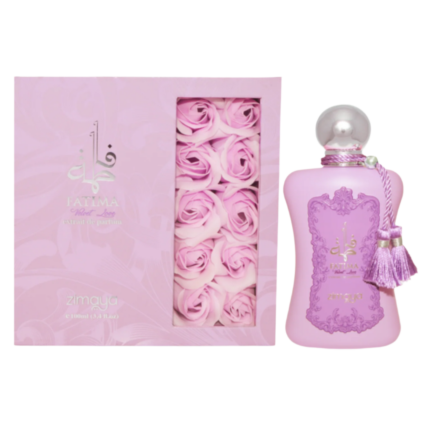 Zimaya Fatima Velvet Love Bottle and Carton