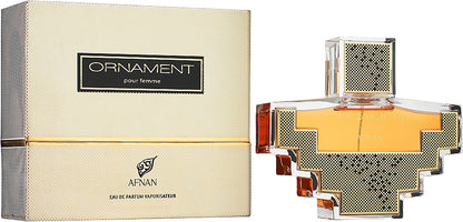 Afnan Perfumes, Ornament Pour Femme Carton and Bottle
