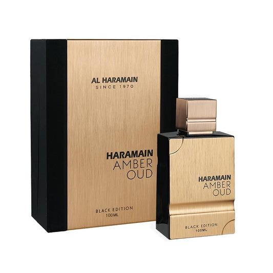 Al Haramain Amber Oud Black Edition Carton and Bottle
