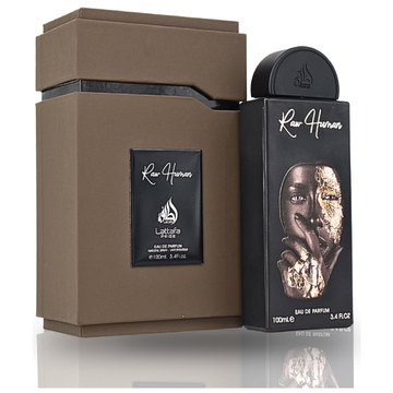Lattafa Raw Human Carton and Bottle