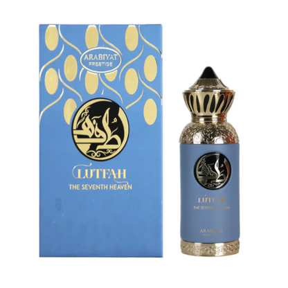 Perfume bottle and packaging of 'Lutfah' by Aramis on a white background
