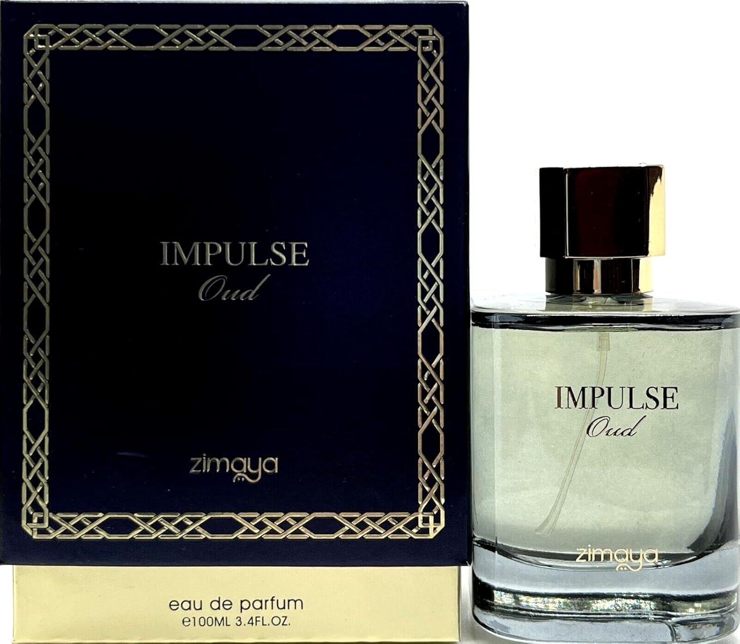 Zimaya Impulse Oud, Bottle and Carton