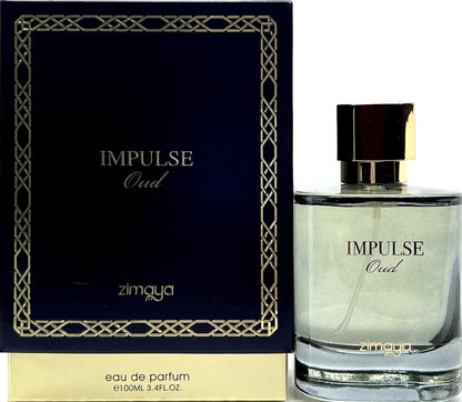 Zimaya Impulse Oud, Bottle and Carton